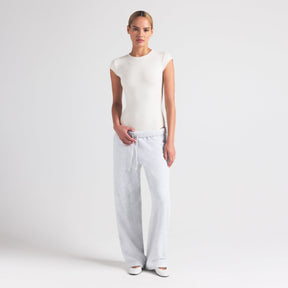 COTTON JERSEY T-SHIRT BRIEF BODYSUIT | MARBLE