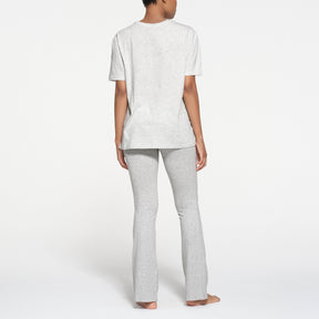 RELAXED TEES OVERSIZED LONG T-SHIRT | LIGHT HEATHER GREY