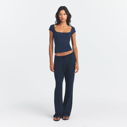 Cotton Jersey Scoop Neck T-shirt