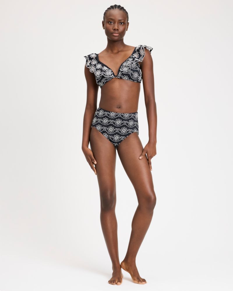 Ruffle Eyelet Bikini Top