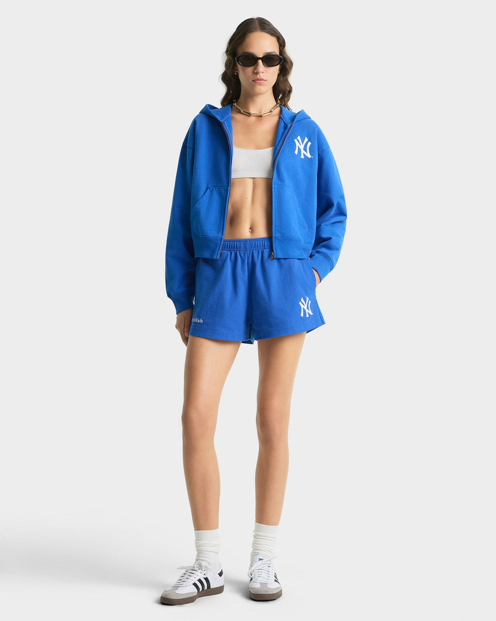 Yankees Serif Disco Short - Team Blue/White