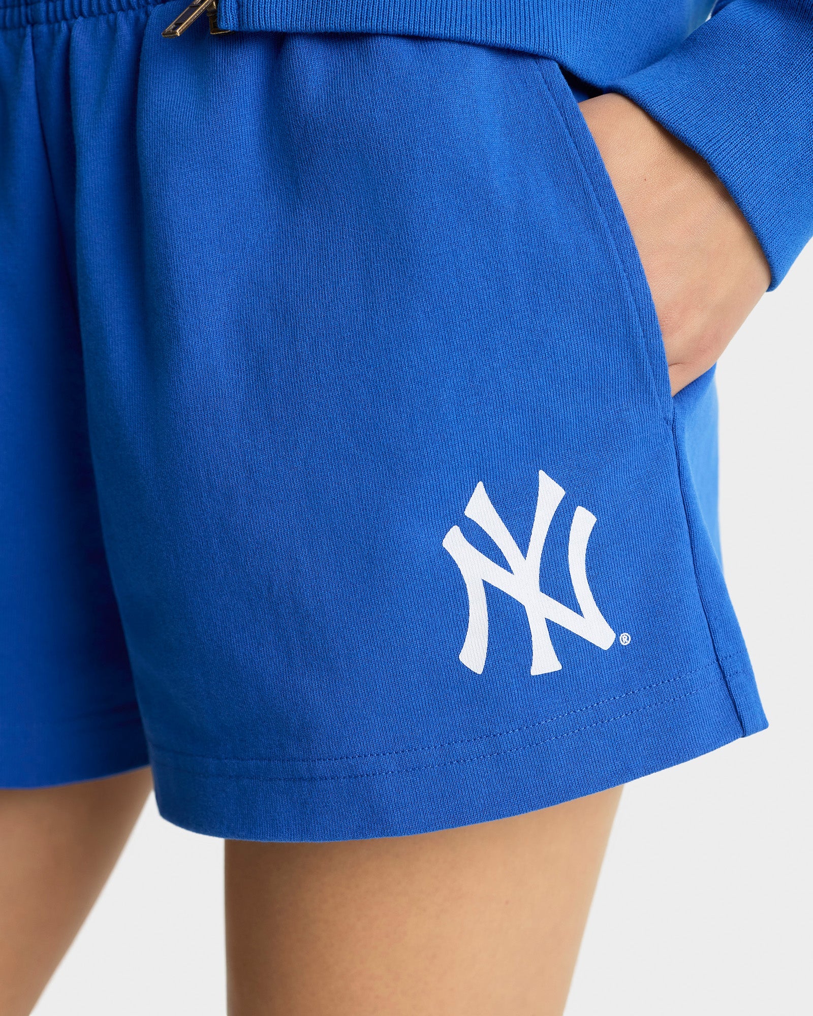 Yankees Serif Disco Short - Team Blue/White