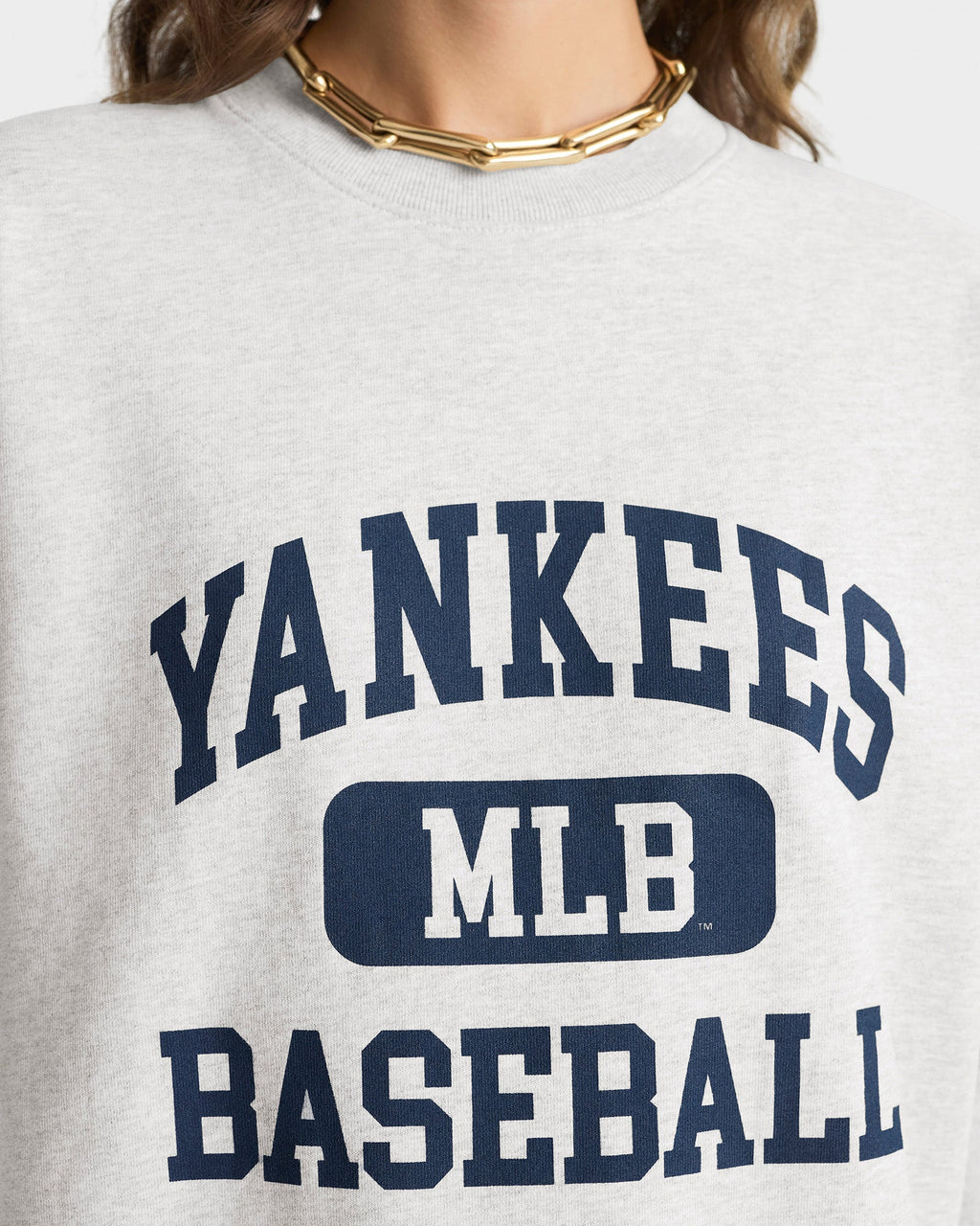 Yankees Ivy Crewneck - Heather Gray/Navy