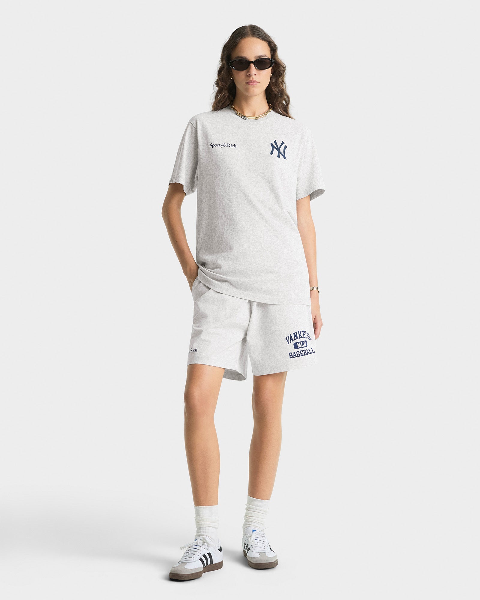 Slugger T-Shirt - Heather Gray/Navy