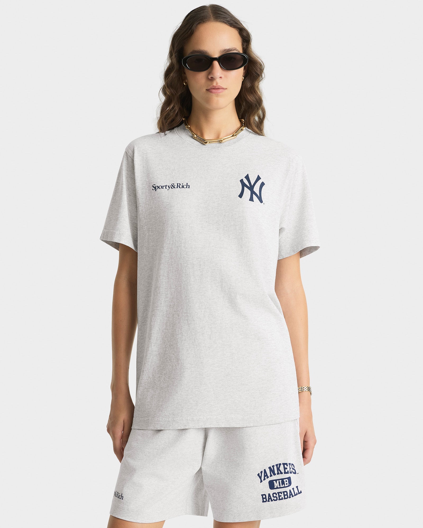Slugger T-Shirt - Heather Gray/Navy