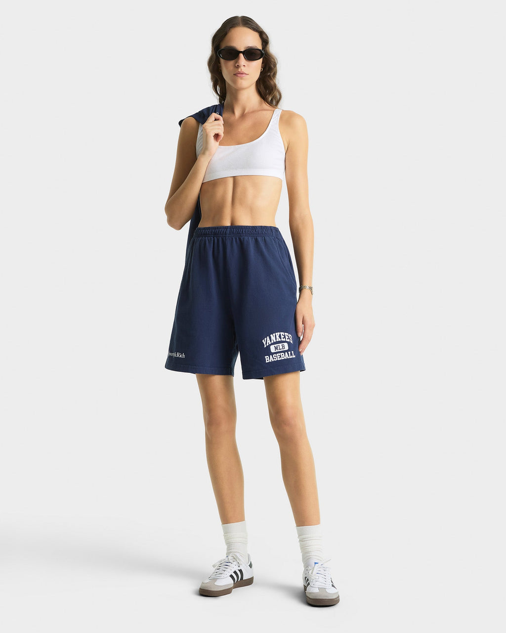 Yankees Ivy Gym Short - Navy/White