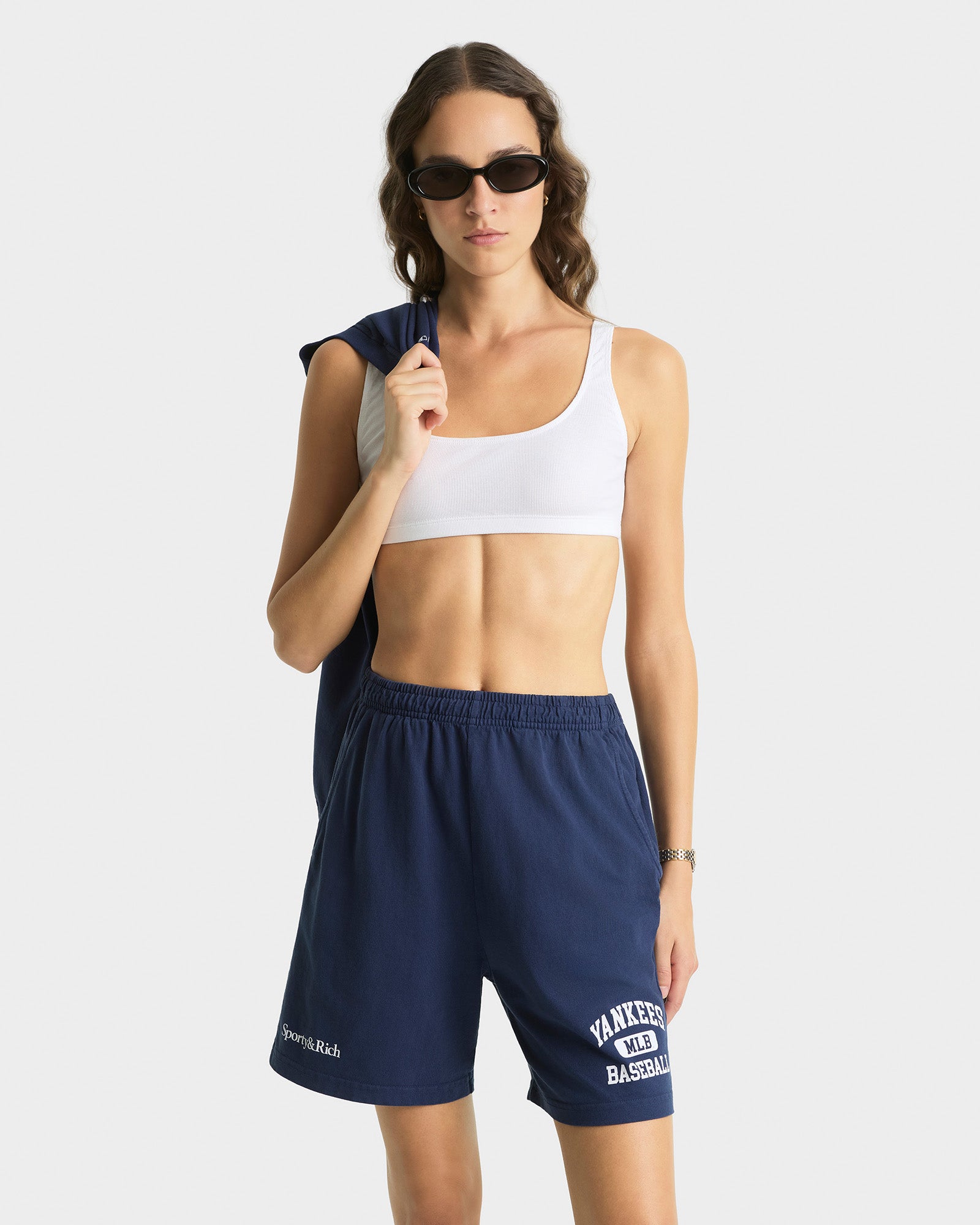 Yankees Ivy Gym Short - Navy/White