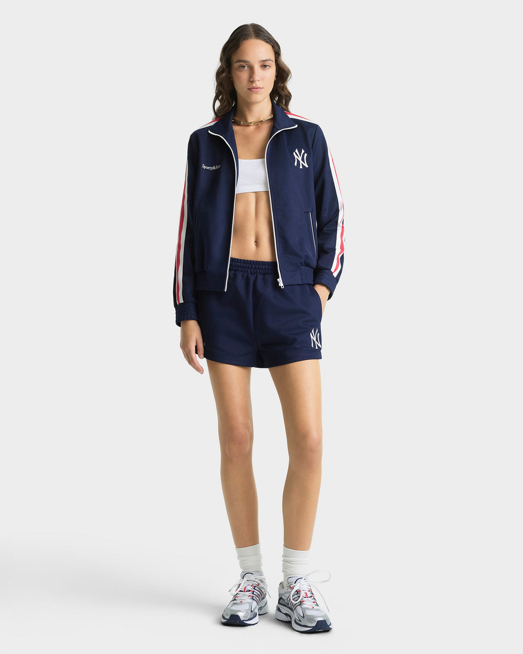 Yankees Serif Track Jacket - Navy/White/Red