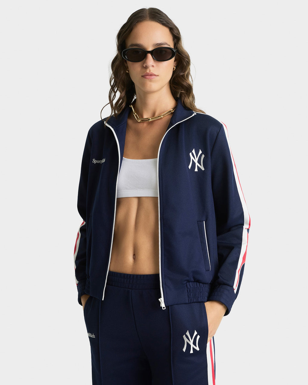 Yankees Serif Track Pant - Navy/White/Red