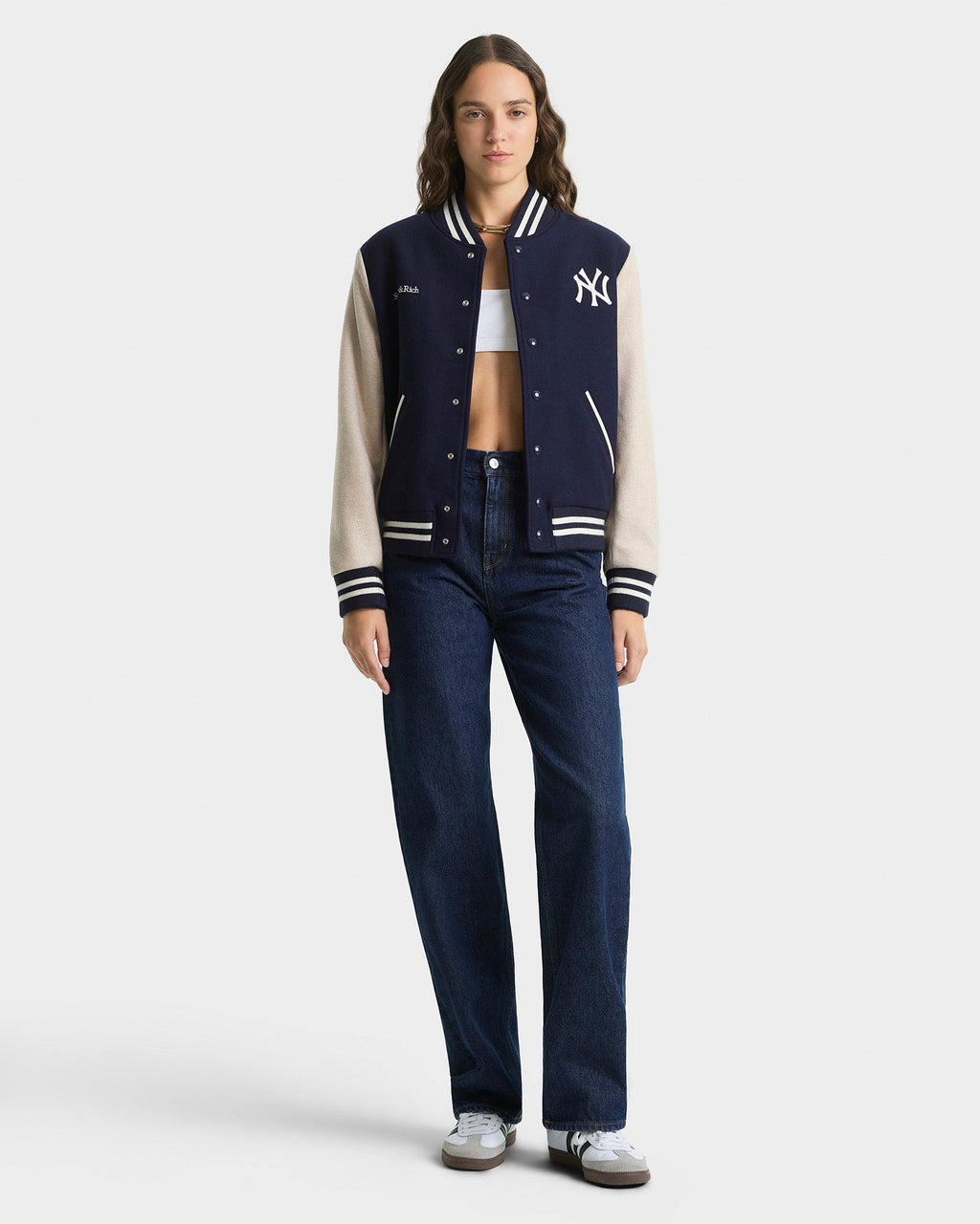 Homerun Wool Varsity Jacket - Navy/Cream