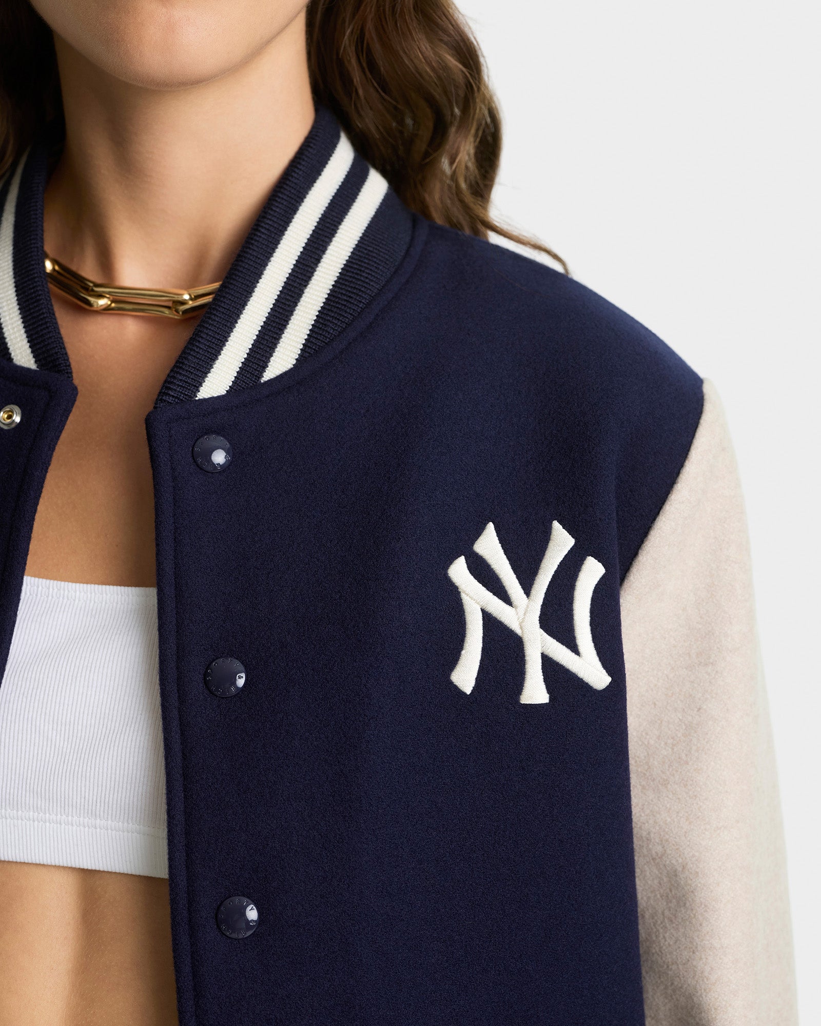 Homerun Wool Varsity Jacket - Navy/Cream