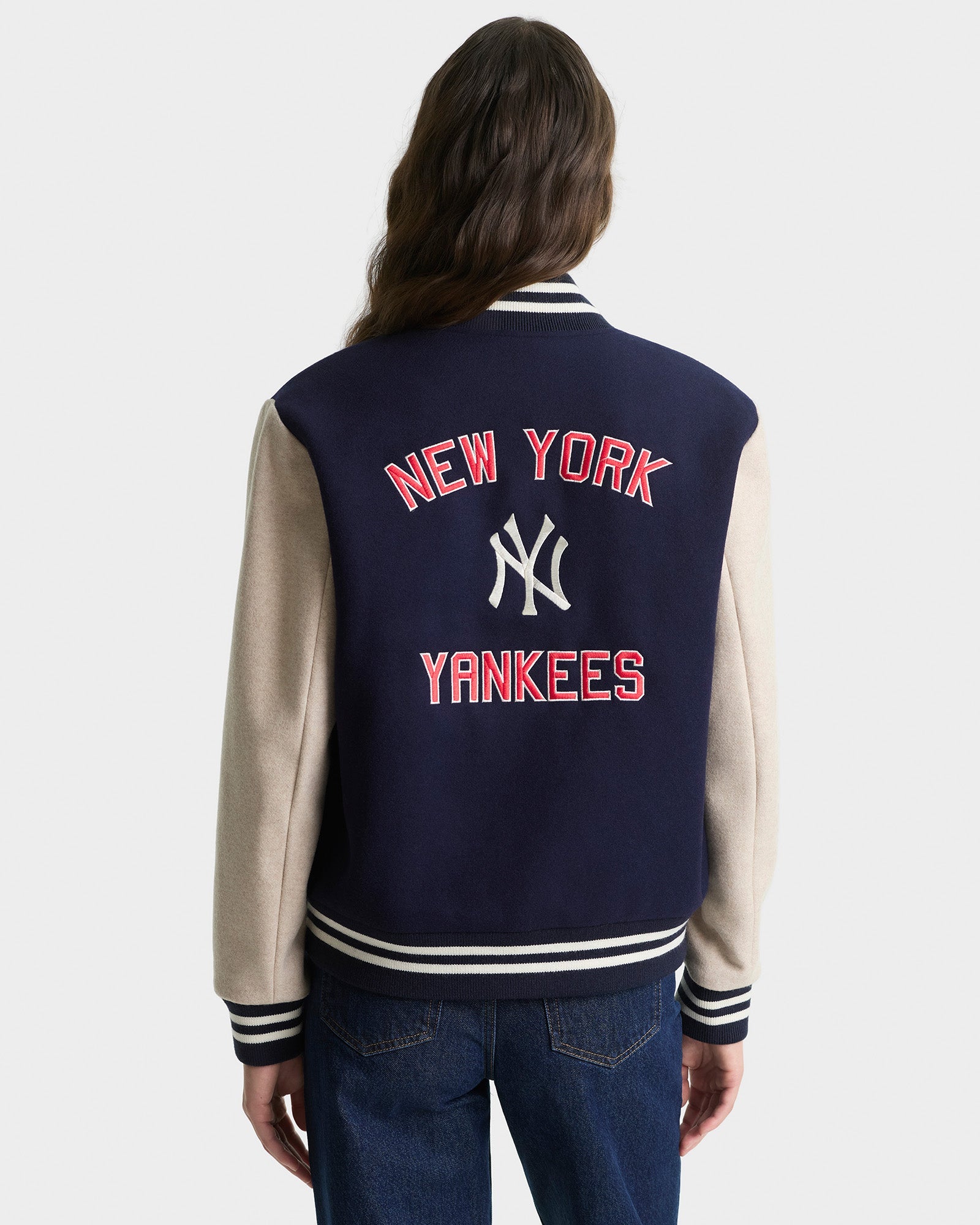Homerun Wool Varsity Jacket - Navy/Cream