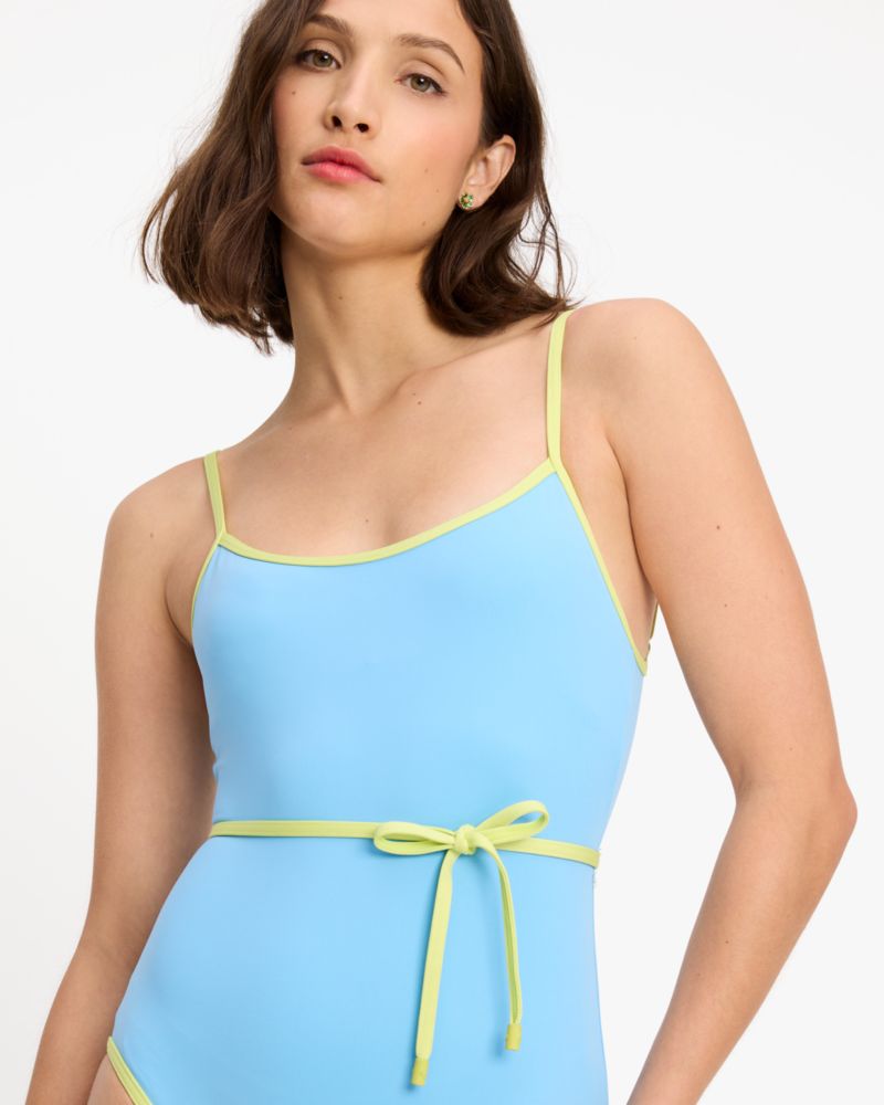 Colorblock Belted One-piece