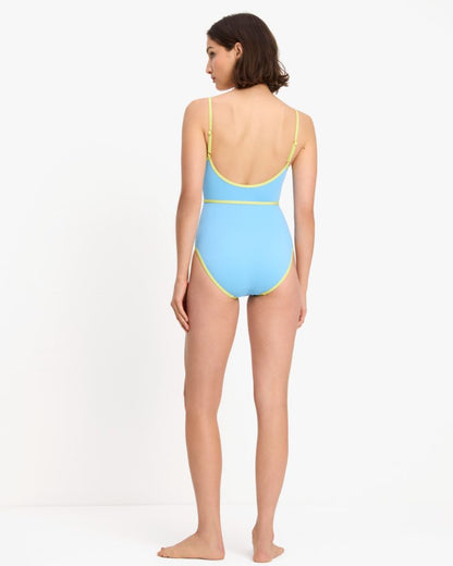 Colorblock Belted One-piece