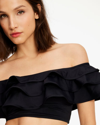 Ruffle Off-the-shoulder Bikini Top