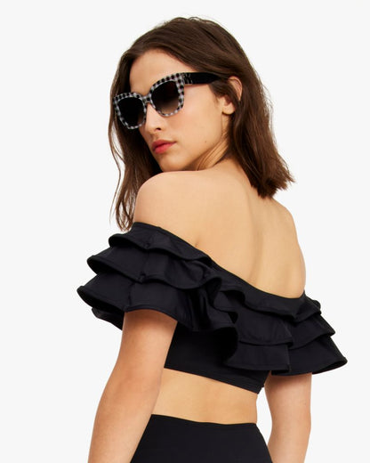 Ruffle Off-the-shoulder Bikini Top