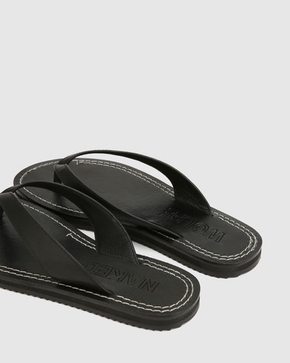 St Barths Black Leather