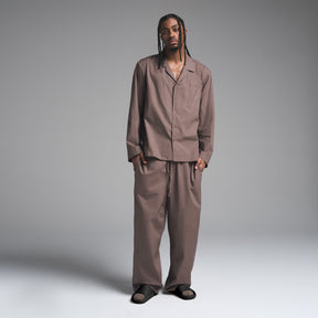 COTTON POPLIN MENS LONG SLEEP SET | UMBER