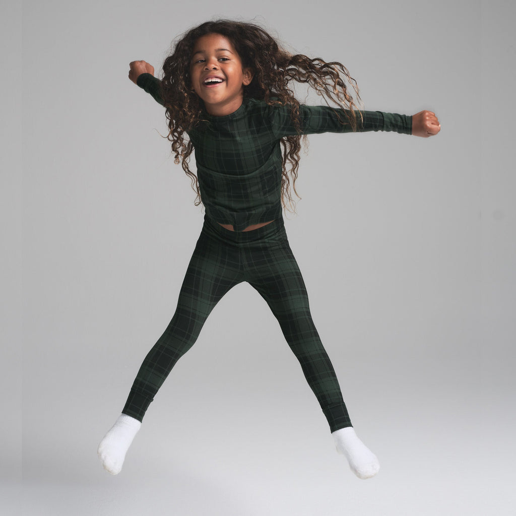 SKIMS SLEEP KIDS SLEEP SET | CYPRESS PLAID