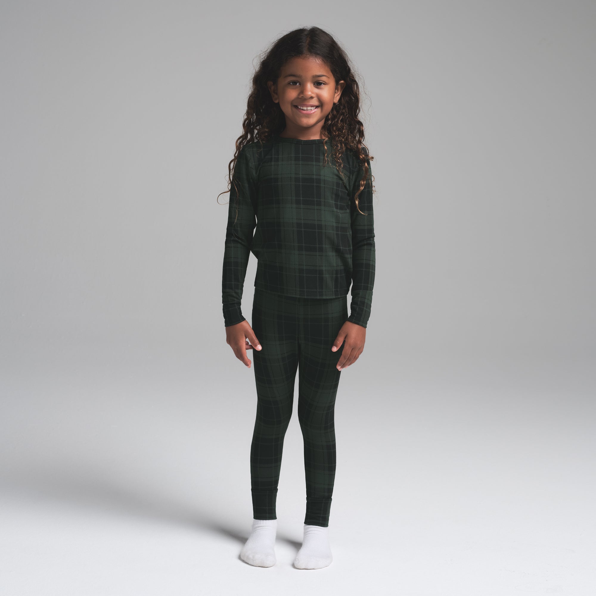 SKIMS SLEEP KIDS SLEEP SET | CYPRESS PLAID