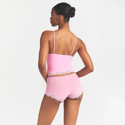 Fits Everybody Lace Triangle Cami and Boy Short Set
