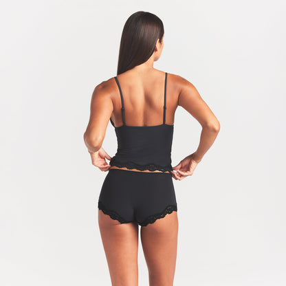 Fits Everybody Lace Triangle Cami and Boy Short Set