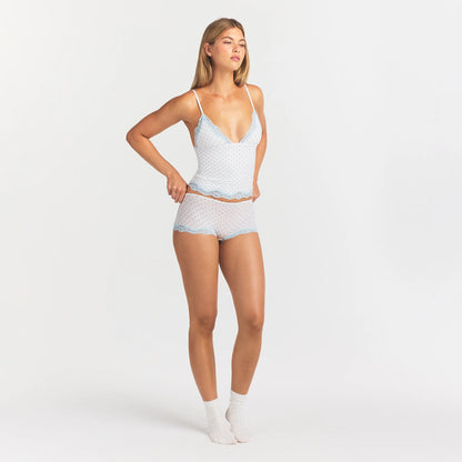 Fits Everybody Lace Triangle Cami and Boy Short Set