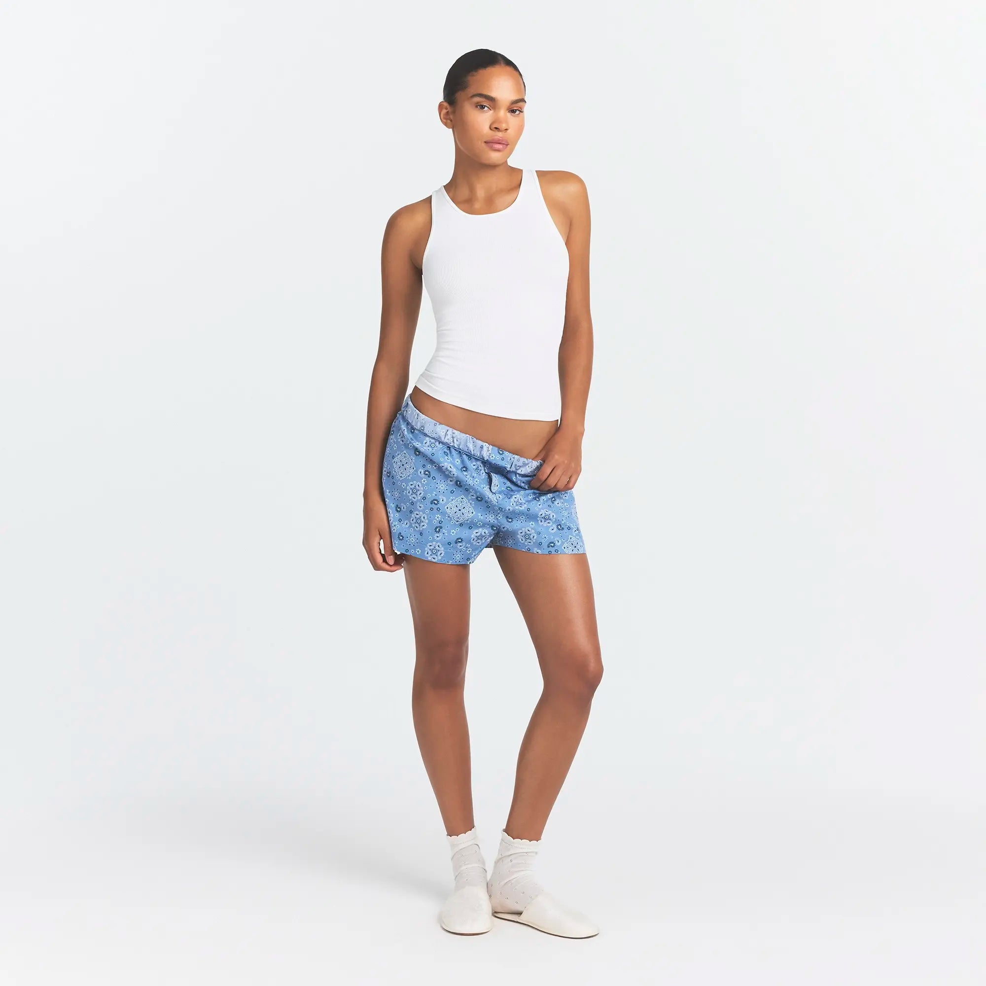 Cotton Poplin Boxer Sleep Set