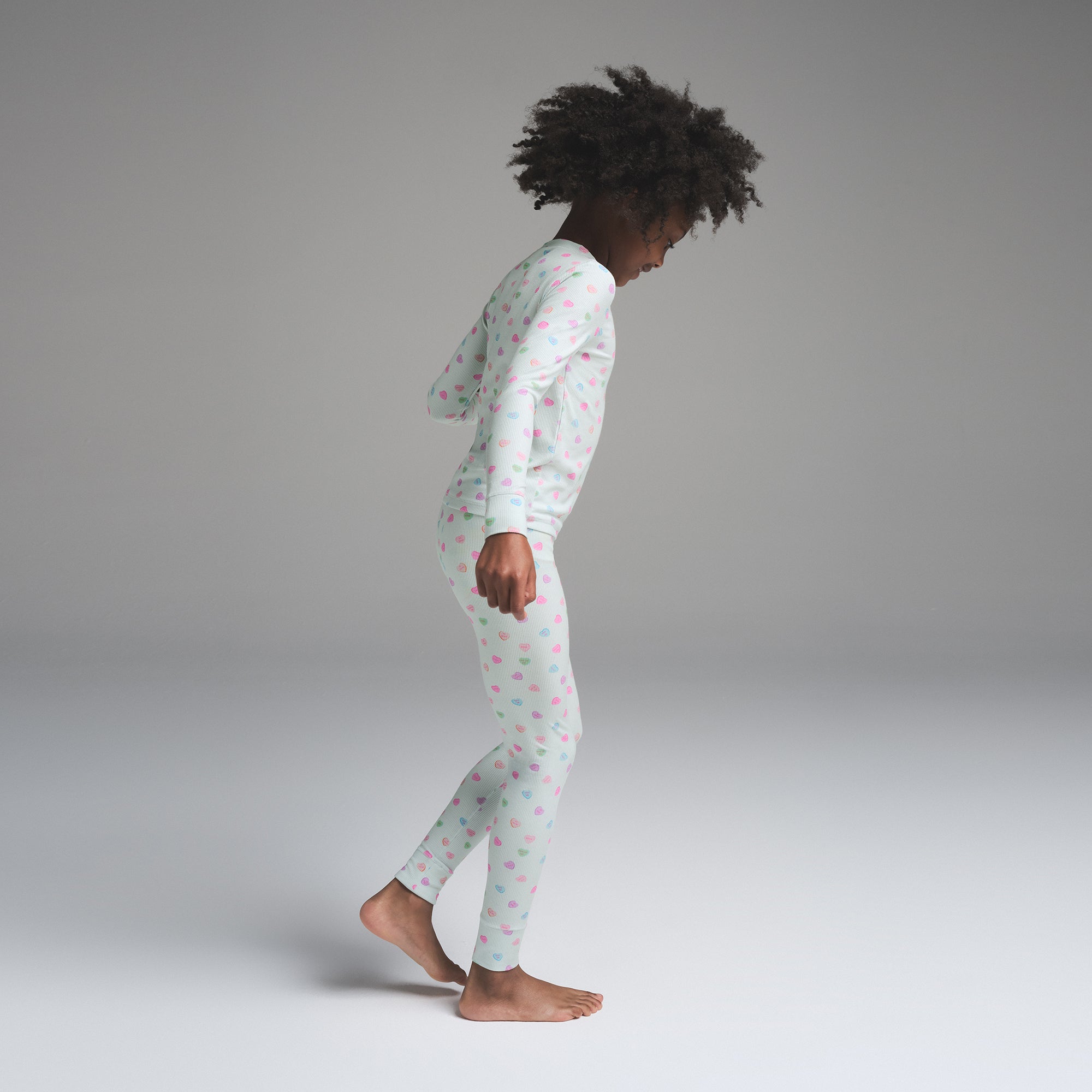 SOFT LOUNGE KIDS SLEEP SET | CLOUD CANDY HEART PRINT