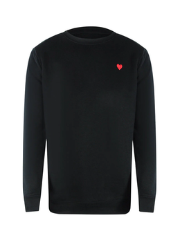 Love Moschino Small Heart Logo Black Sweatshirt