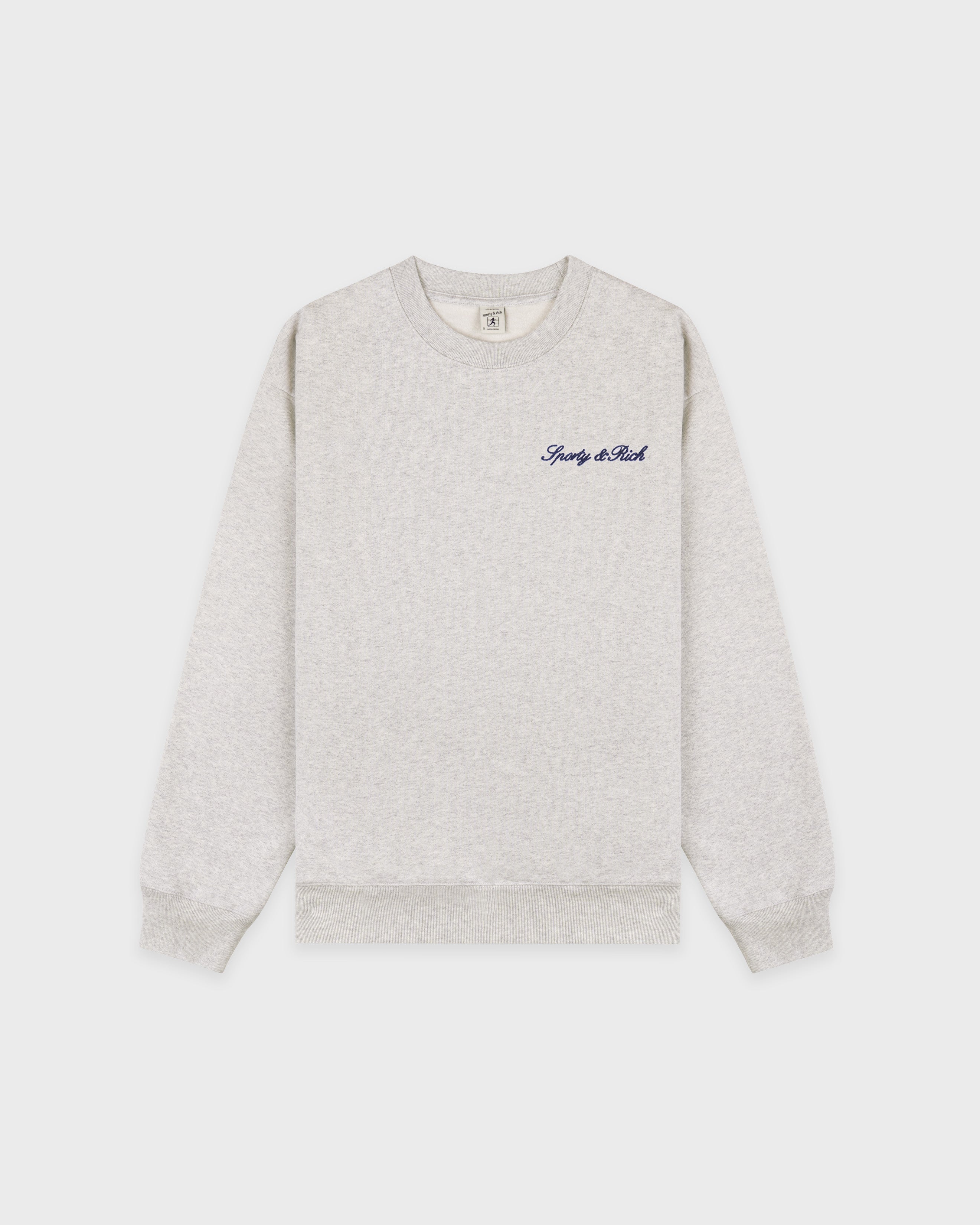 Syracuse Embroidered Crewneck - Heather Gray/Navy