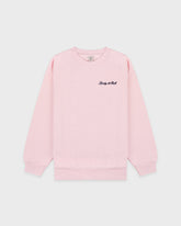 Syracuse Embroidered Crewneck - Pink Dolphin/Navy