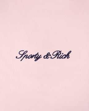 Syracuse Embroidered Disco short - Pink Dolphin/Navy