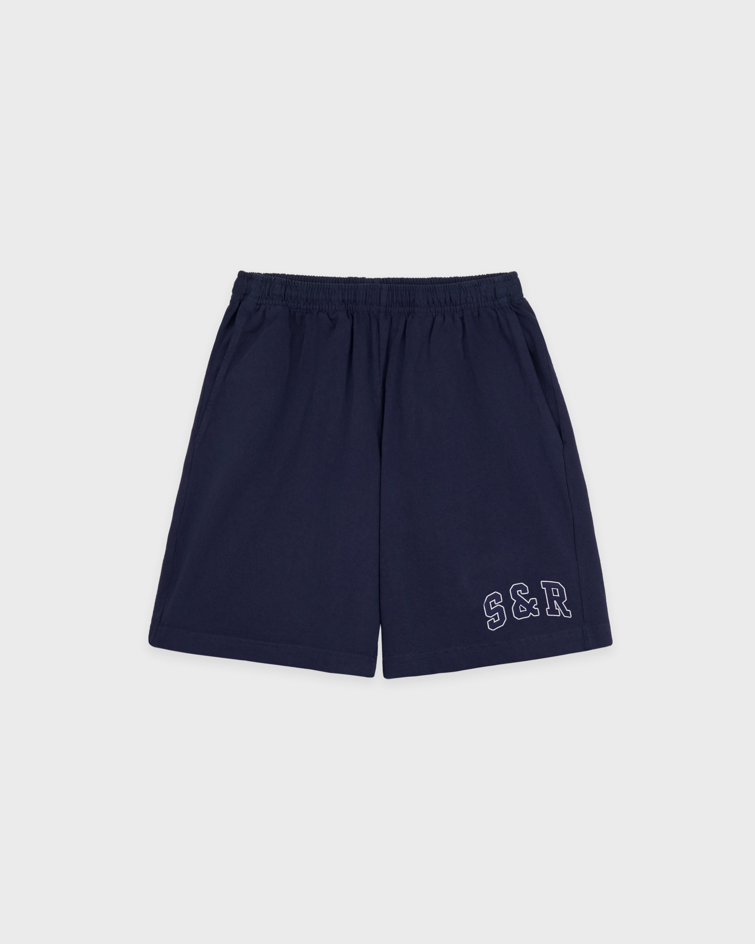 S&R Ivy Gym Short - Navy/White