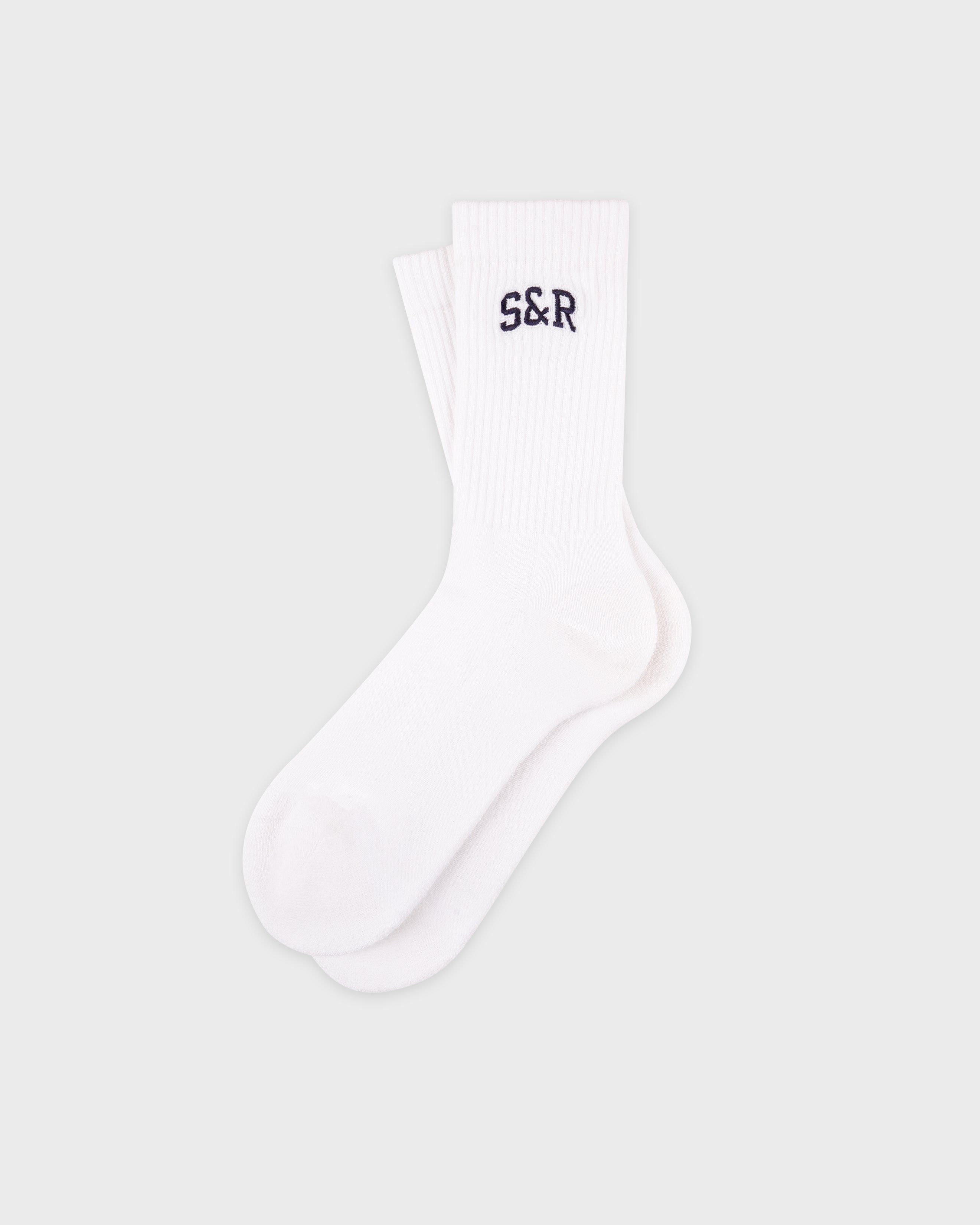S&R Ivy Socks - White/Navy