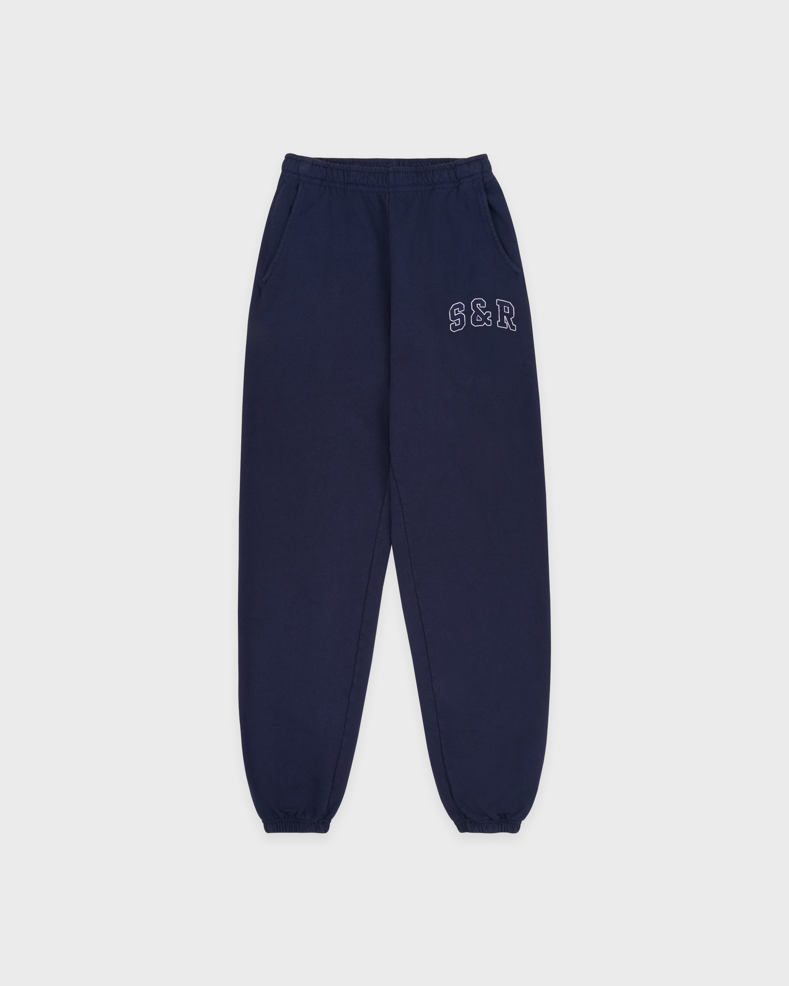 S&R Ivy Sweatpant - Navy/White