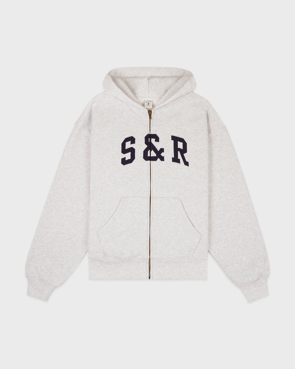 S&R Ivy Zip Hoodie - Heather Gray/Navy