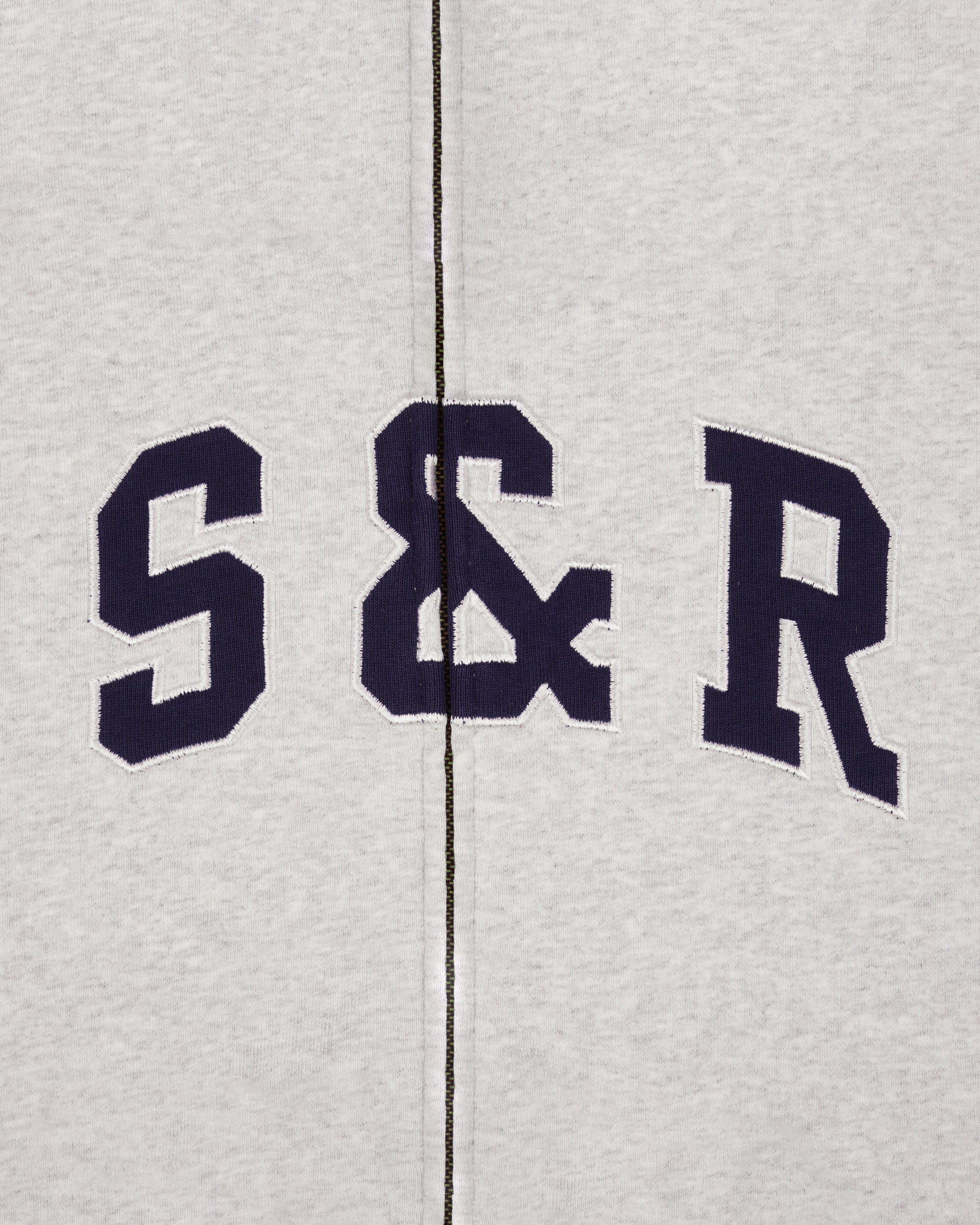 S&R Ivy Zip Hoodie - Heather Gray/Navy