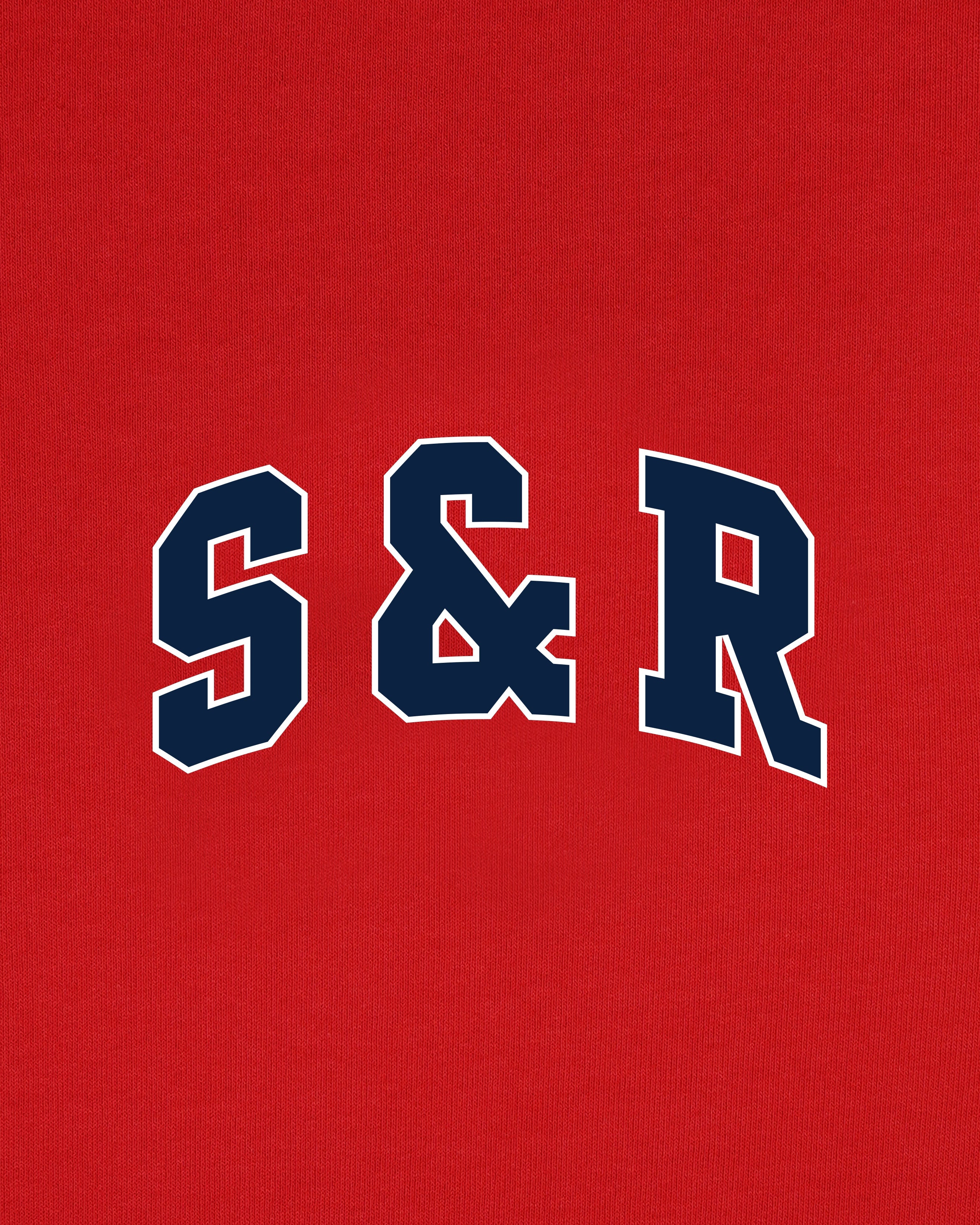 S&R Ivy Crewneck - Ruby/Navy