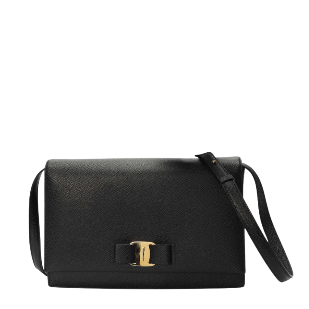 Salvatore Ferragamo Vara Bow Black Cross Body Bag