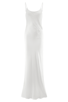Saylor Satin Slip Maxi Dress - Ivory