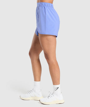 Gymshark Scallop Hem Shaped Shorts - Lift Blue