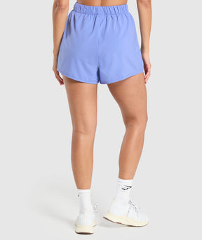 Gymshark Scallop Hem Shaped Shorts - Lift Blue