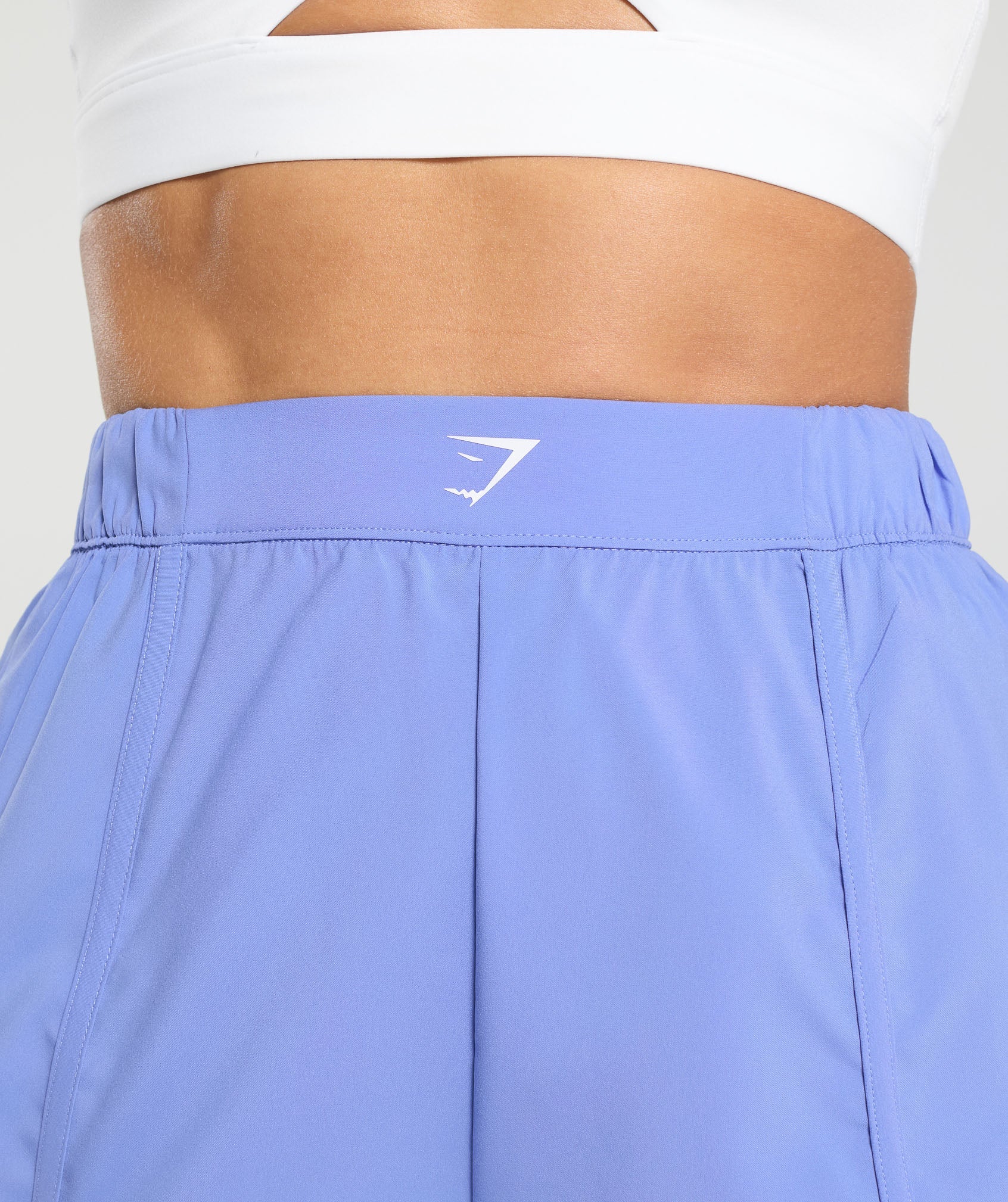 Gymshark Scallop Hem Shaped Shorts - Lift Blue