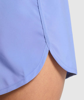 Gymshark Scallop Hem Shaped Shorts - Lift Blue