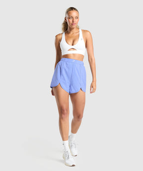 Gymshark Scallop Hem Shaped Shorts - Lift Blue