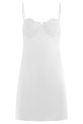 Scarlett Satin Slip Mini Dress - Ivory