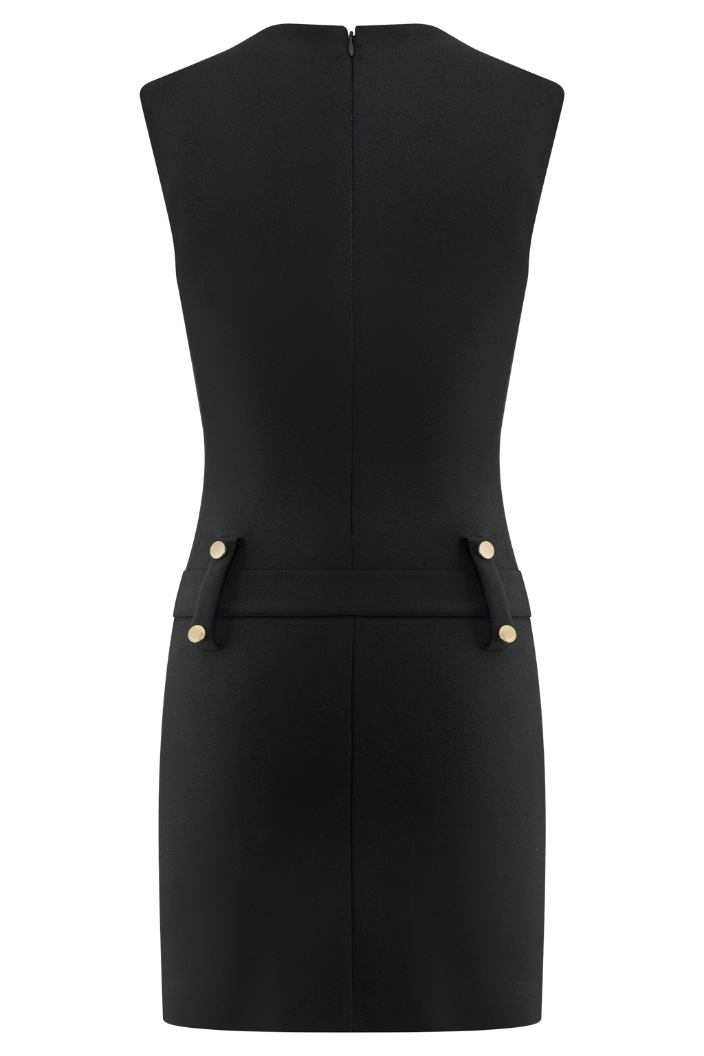 Scheana Stretch Crepe Mini Dress - Black
