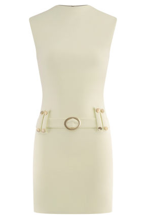 Scheana Stretch Crepe Mini Dress - Ivory