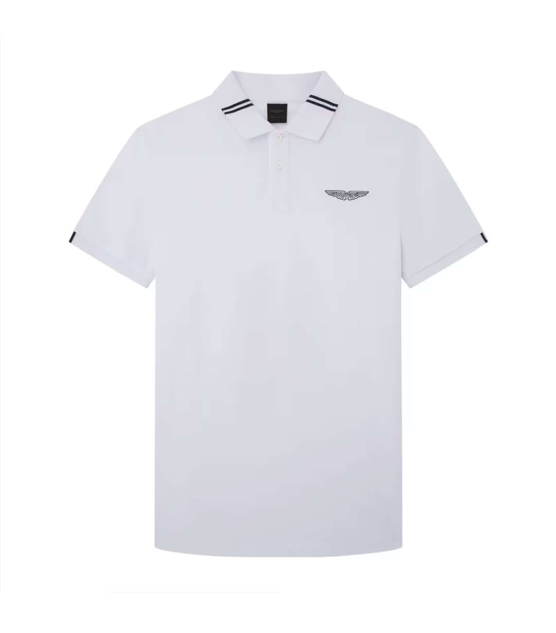 Hackett London Hackett Men White Polo With AMR Wings Logo - Size: XS | Shop From The Mirage